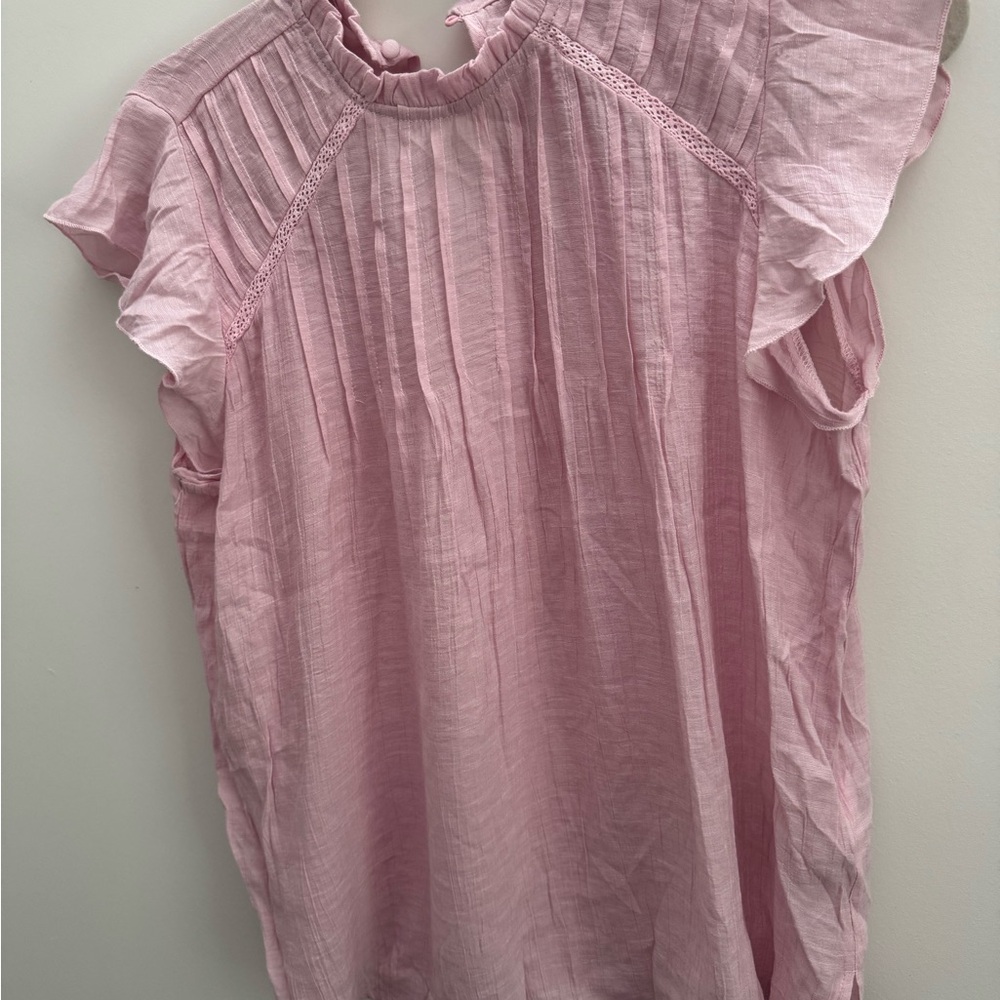 Pink Ruffled Women's Top - Picture 2 of 4